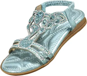 Girls Sandals Fancy Sequin Rhinestone Flat Open Toe Princess Shoes Formal Elegant Sandal Kids Non Slip Flat for Wedding Party