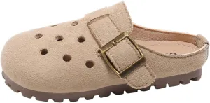 Girls Shoes Comfortable Closed Toe Slip On Sandals Fashionable Casual Slippers Sandals for Toddler Girl White