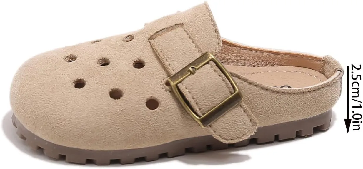Girls Shoes Comfortable Closed Toe Slip On Sandals Fashionable Casual Slippers Sandals for Toddler Girl White