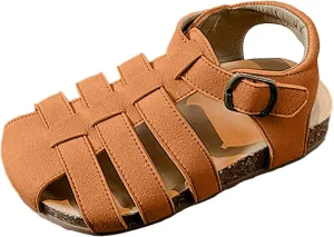 Girls Shoes Comfortable Soft Bottom Closed Toe Sandals Fashionable Hollow Casual Fashion Sandals Girl Toddler