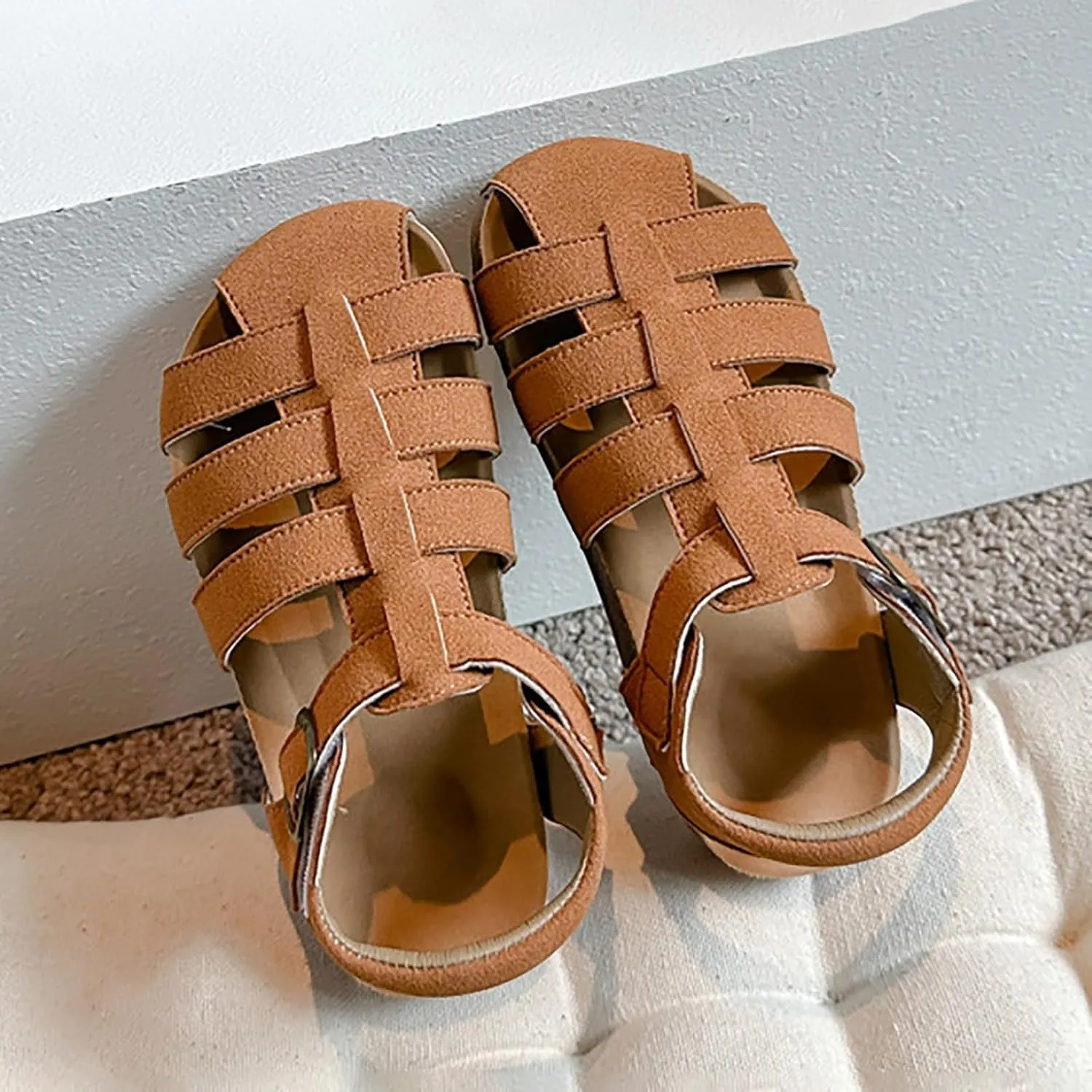 Girls Shoes Comfortable Soft Bottom Closed Toe Sandals Fashionable Hollow Casual Fashion Sandals Girl Toddler