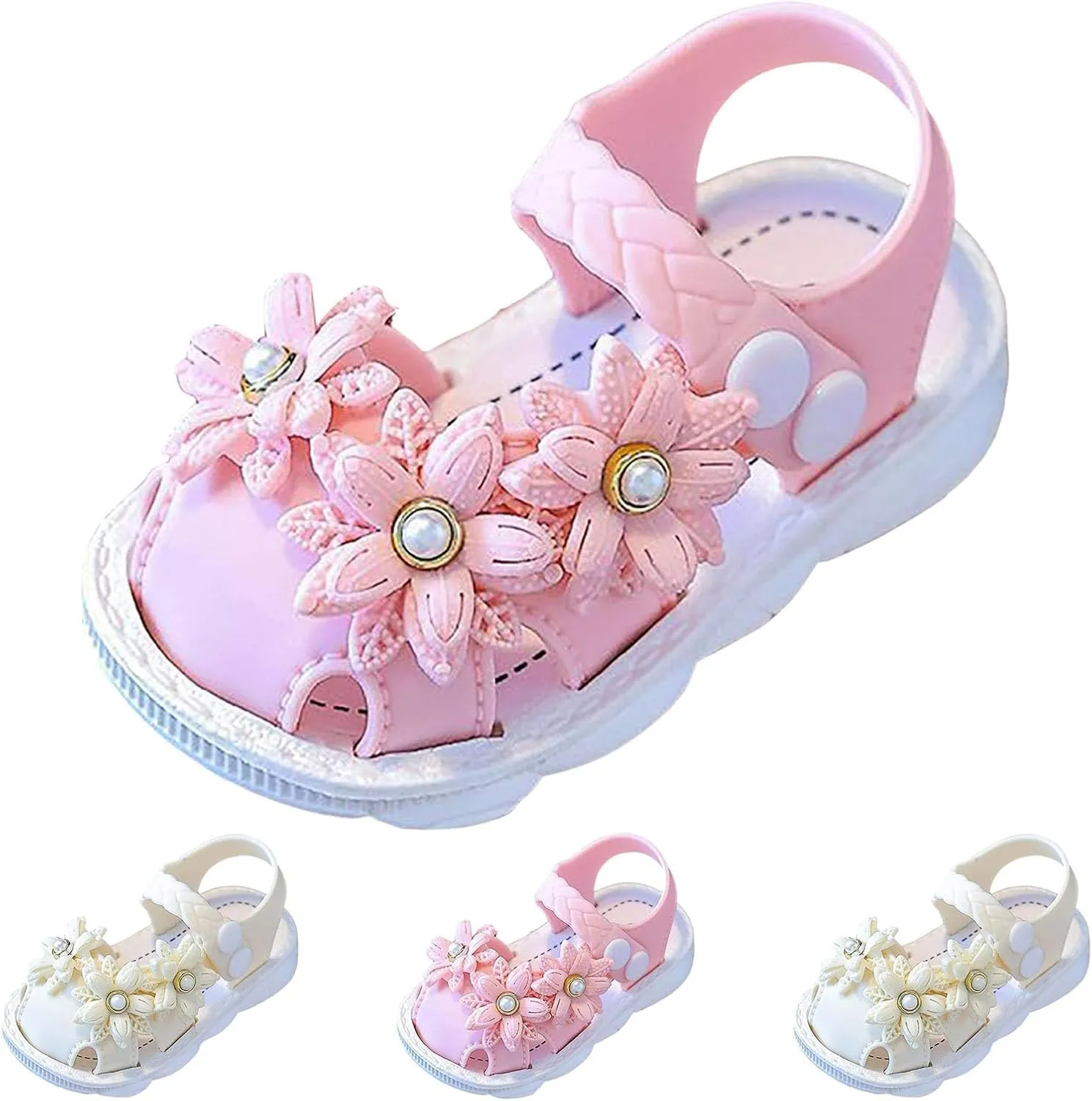 Girls Shoes Comfortable Soft Sole Closed Foot Sandals Fashionable Casual Lace Sandals Girls' Girl Toddler