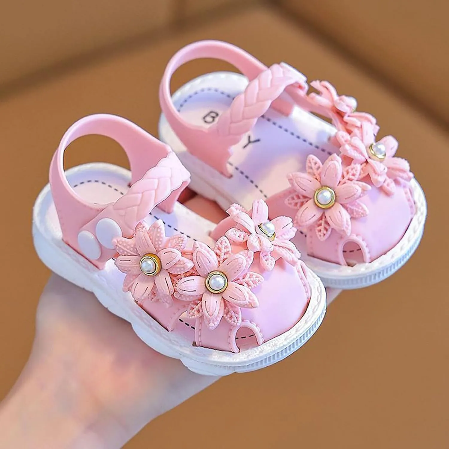 Girls Shoes Comfortable Soft Sole Closed Foot Sandals Fashionable Casual Lace Sandals Girls' Girl Toddler