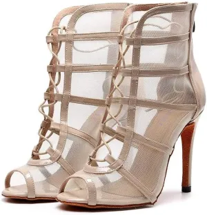 Heeled Sandals for Women Dancing Shoes Ballroom for Girls, Suede Sole Dance Shoes,Wedding Ballroom Ladies Latin Salsa Dance Shoes (Color : Gold, Size : US9.5)