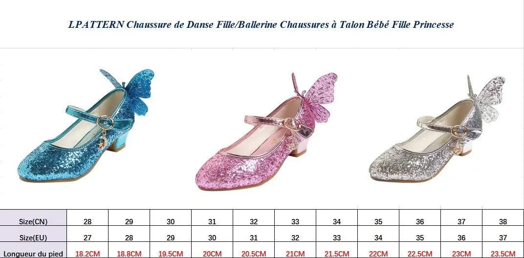 Heeled Sandals for Women Kids Girls/Women Mary Jane Shoes Sequined Princess Party Shoes Round Toe Kitten Heel Sandals Glitter Court Shoes Buckle Ankle Dance Shoes for Latin Ballroom Salsa