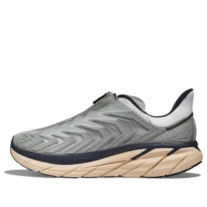 HOKA ONE ONE Project Clifton Knitted Running Shoes 'Grey Beige', gray