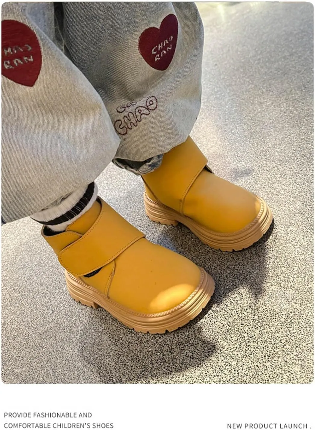 Infant Toddler Kids Winter Ankle Boot Solid Classic Water Proof Rubber Soft Sole Anti Slip Shoes for Outdoor Casual