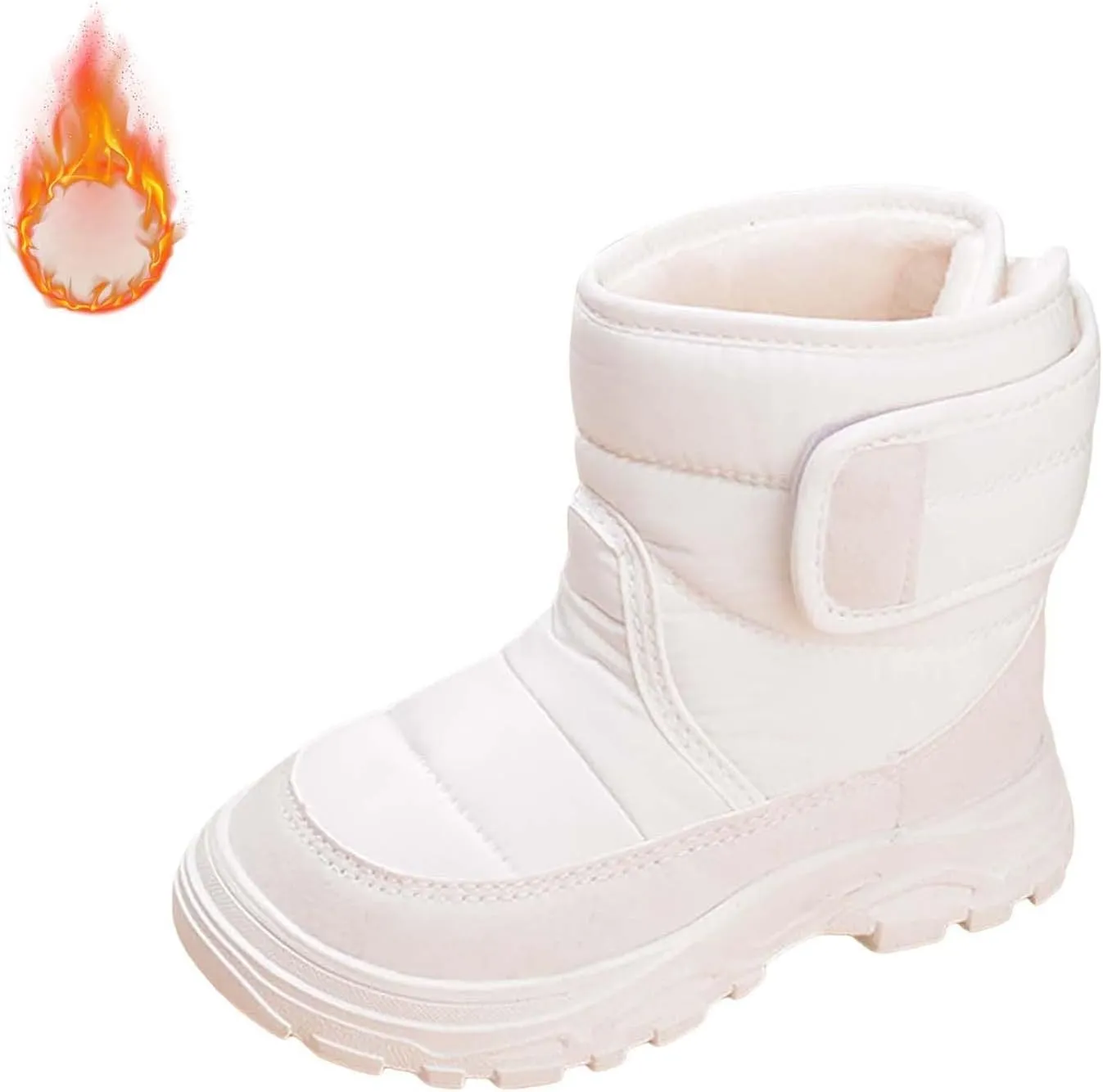 Insulated Snow Shoes For Boy Winter Walking Shoes For Baby Non Slip Plush Lined Ankle Boots Waterproof Hiking Boots