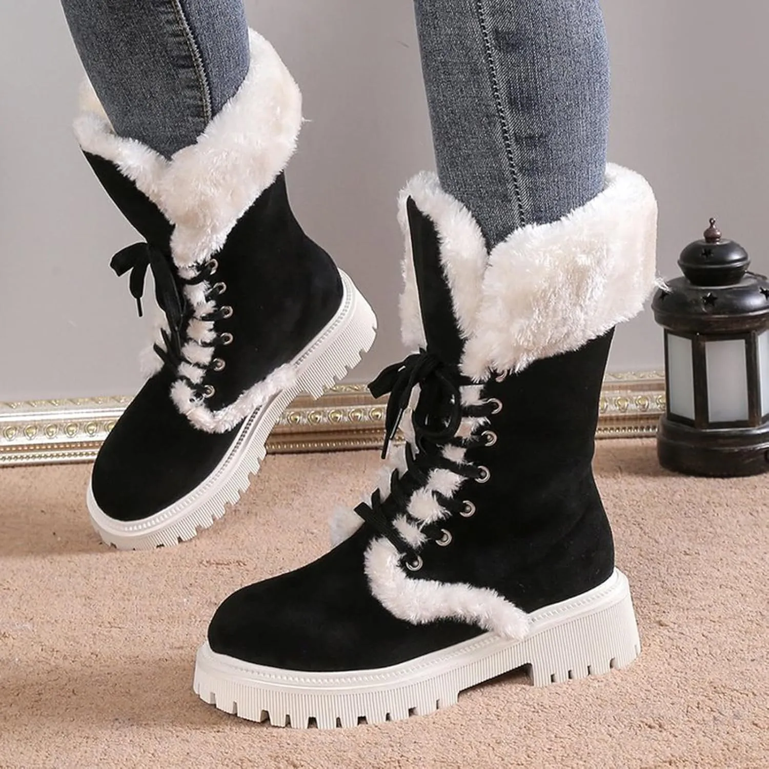Insulated Snow Shoes For Men Wide Boots Women Outdoor Ski Boots Thickening Womens Snow Boots