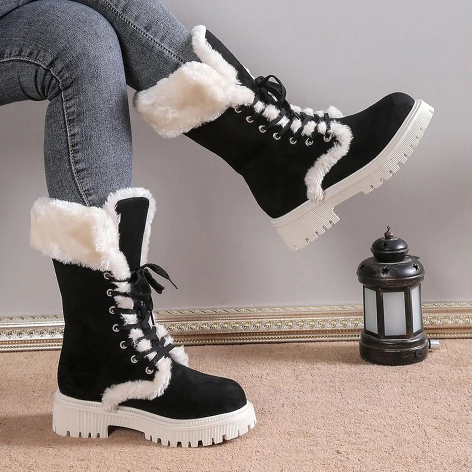 Insulated Snow Shoes For Men Wide Boots Women Outdoor Ski Boots Thickening Womens Snow Boots