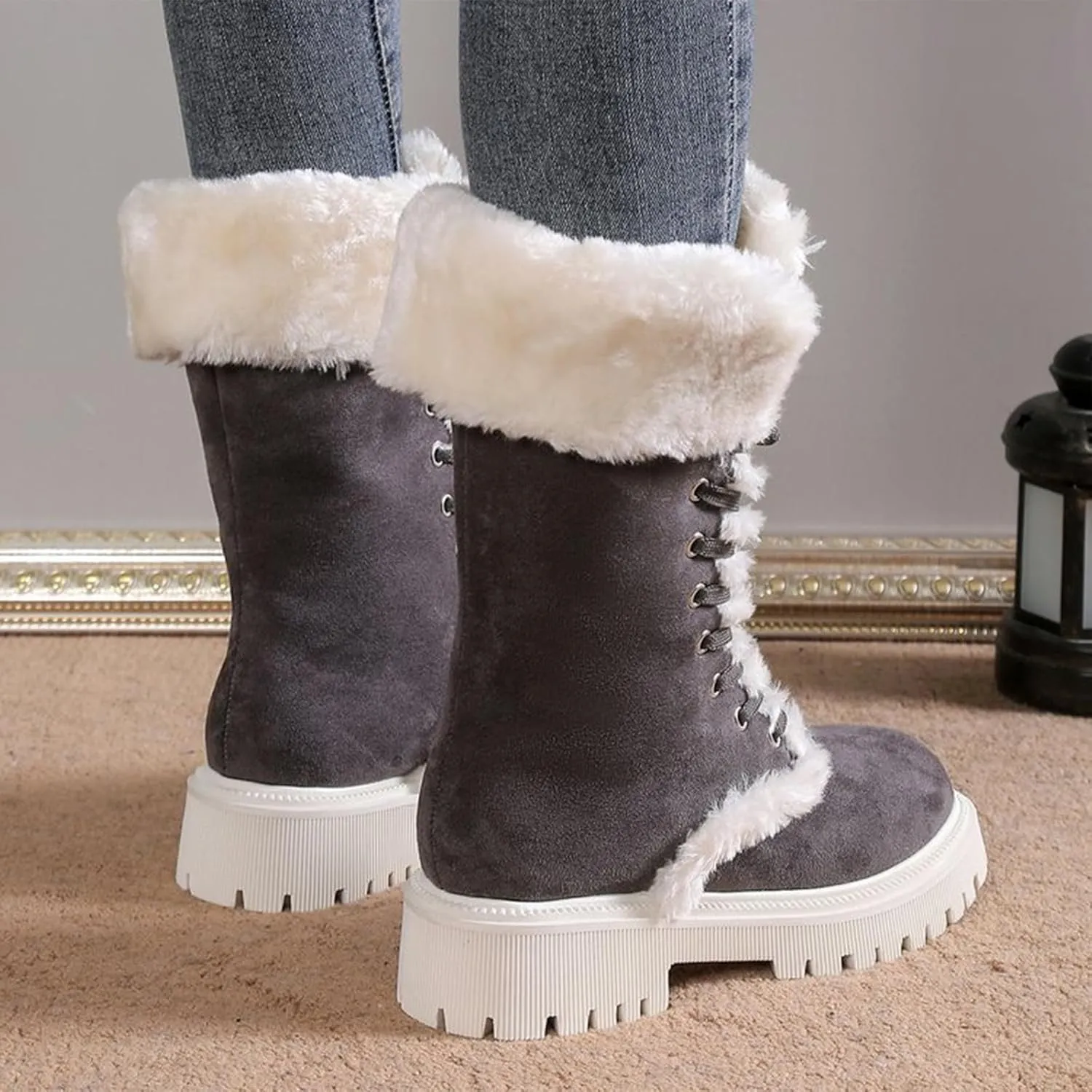 Insulated Snow Shoes For Men Wide Boots Women Outdoor Ski Boots Thickening Womens Snow Boots