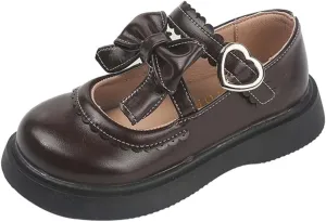 JOEupin Girls Lolita Mary Jane Flats Sweet Bow Low Heel Princess Oxford Dress Shoes