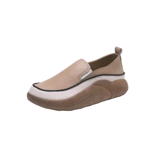 Khaki Chunky Slip On Shoes