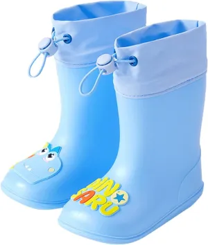 Kids Dinosaur Rain Boots With An Elastic Boot Collar Toddler Rain Shoes Yellow Rain Boots Toddler Girls Rainboots