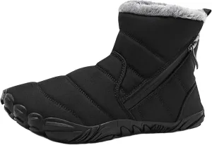 Kids Fr Lined Barefoot Shoes, Unisex-Child Wide Toe Box Hiking Boots, Boys Girls Anti-Slip High Top Snow Boots