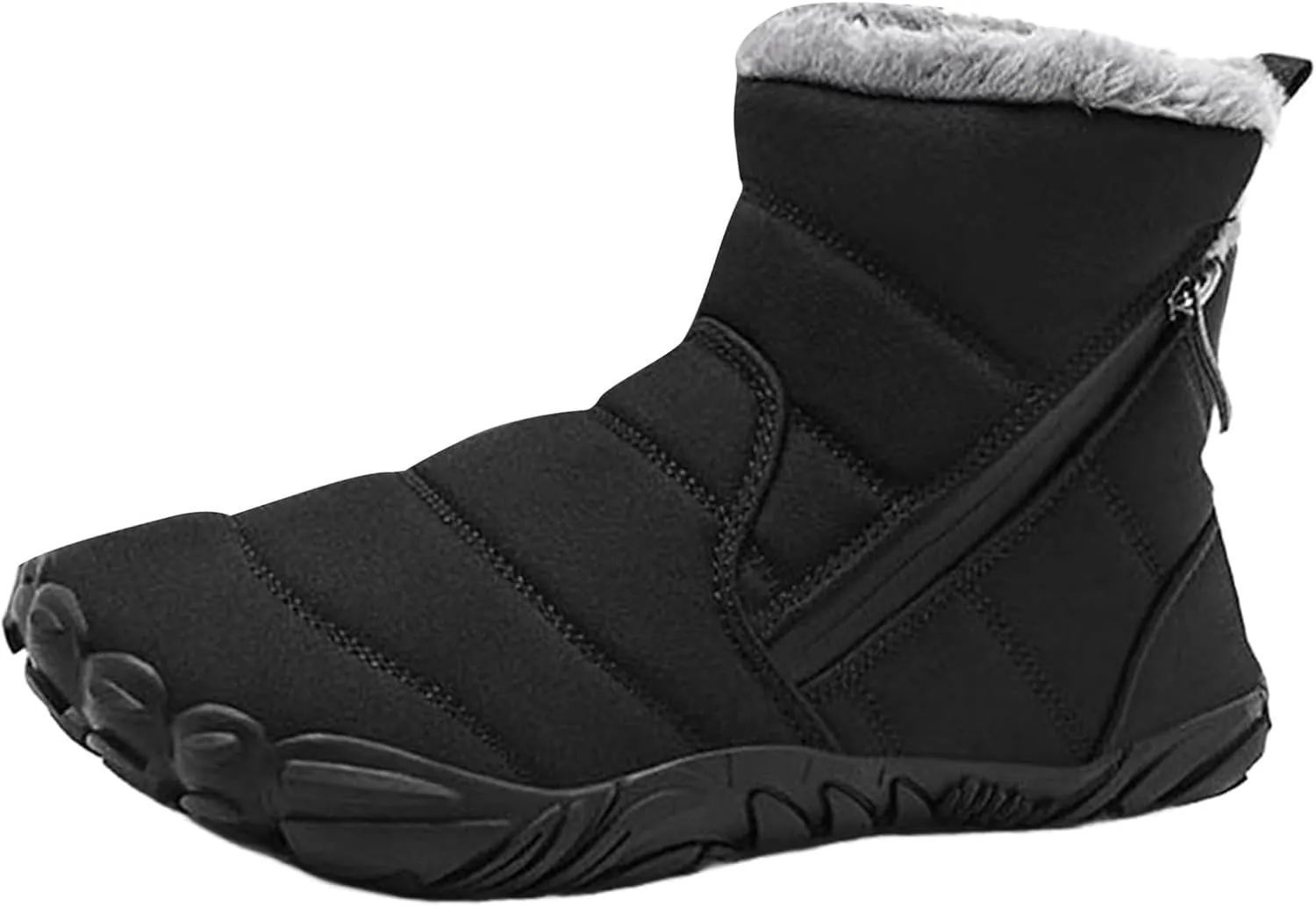 Kids Fr Lined Barefoot Shoes, Unisex-Child Wide Toe Box Hiking Boots, Boys Girls Anti-Slip High Top Snow Boots