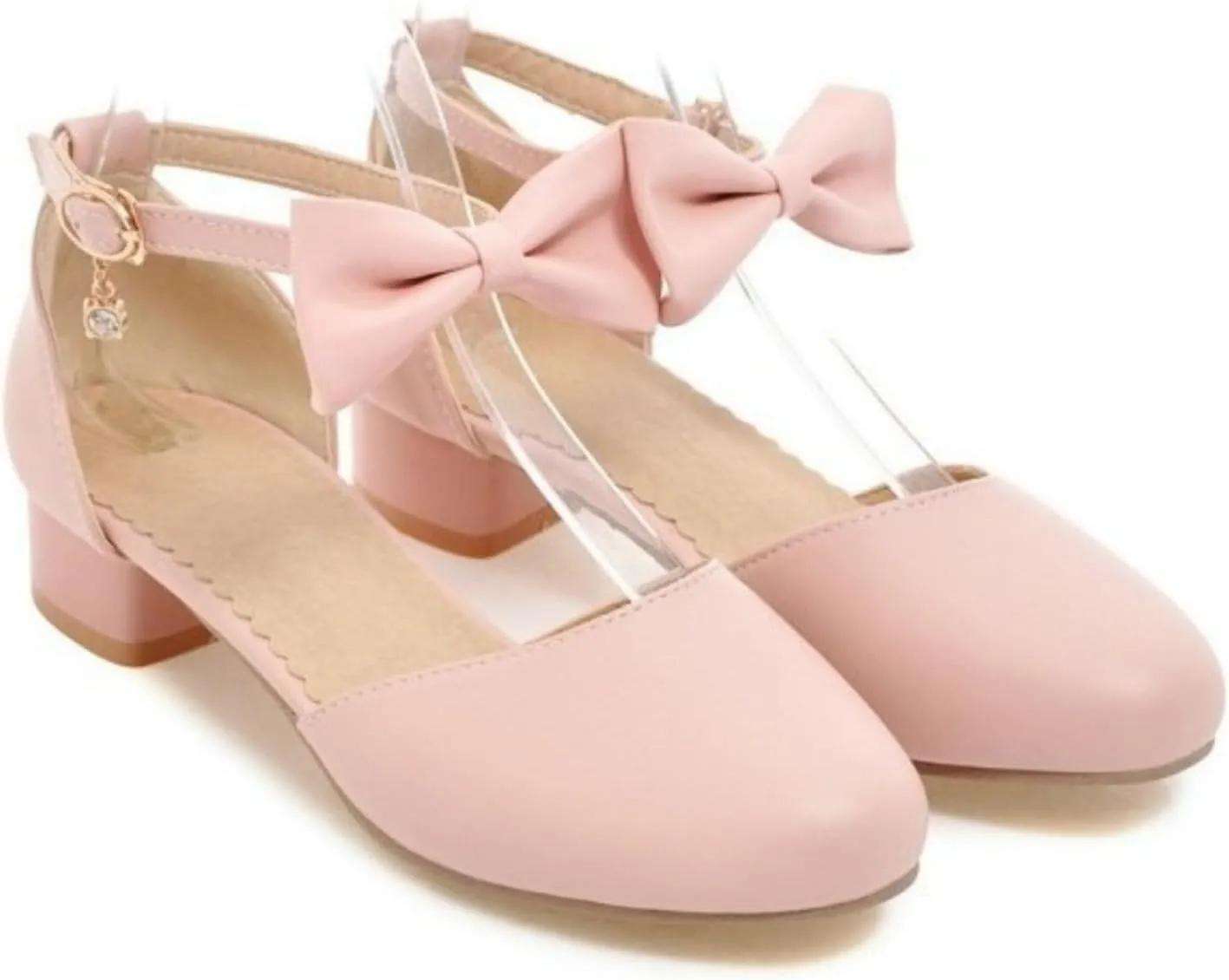 Kids Girls High Heel Closed Toe Sandals Formal Wedding Fancy Elegant Strap Ankle Shoes Toddler Birthday Sandals