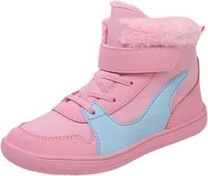 Kids High Top Sneakers Fashion Basketball Tennis Shoes Running Sports Ankle Boots Hook and Loop Casual Walking Shoe