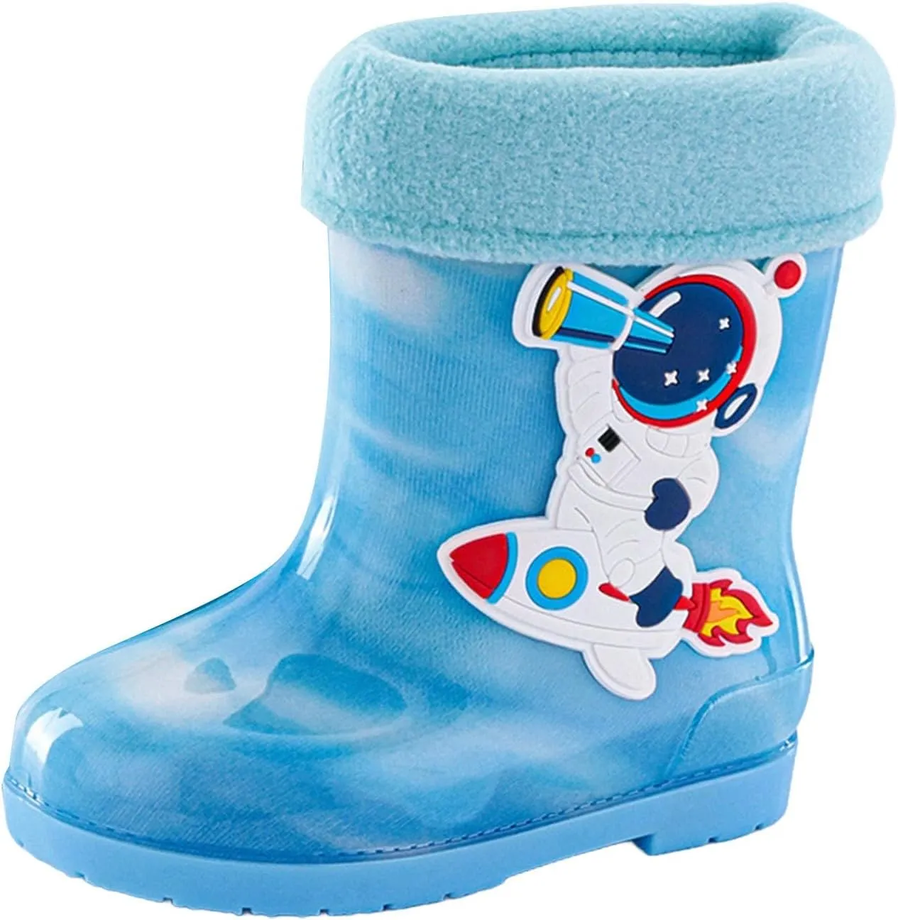 Kids Rain Boots Boys Girls Lightweight Snow Boots Waterproof Easy-on Outdoor Kids Rubber Boot Unisex-Child