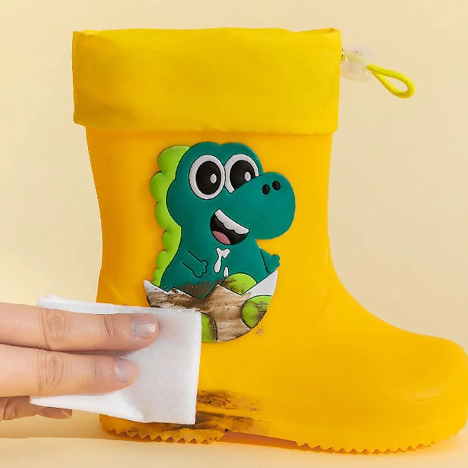 Kids Rain Boots With An Elastic Boot Collar Toddler Rain Shoes Children Waterproof Boots For Boys Kids Rain Boots