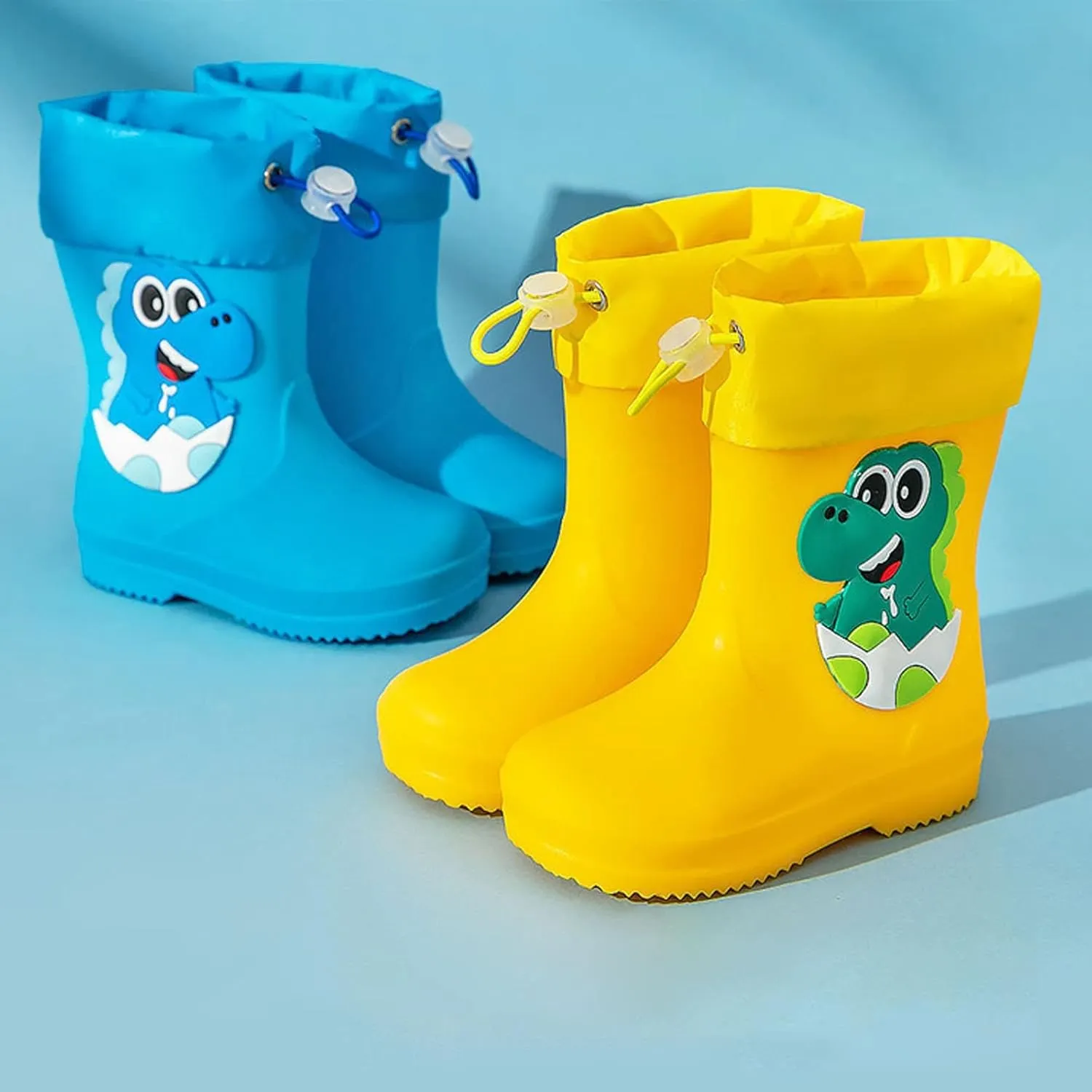 Kids Rain Boots With An Elastic Boot Collar Toddler Rain Shoes Children Waterproof Boots For Boys Kids Rain Boots