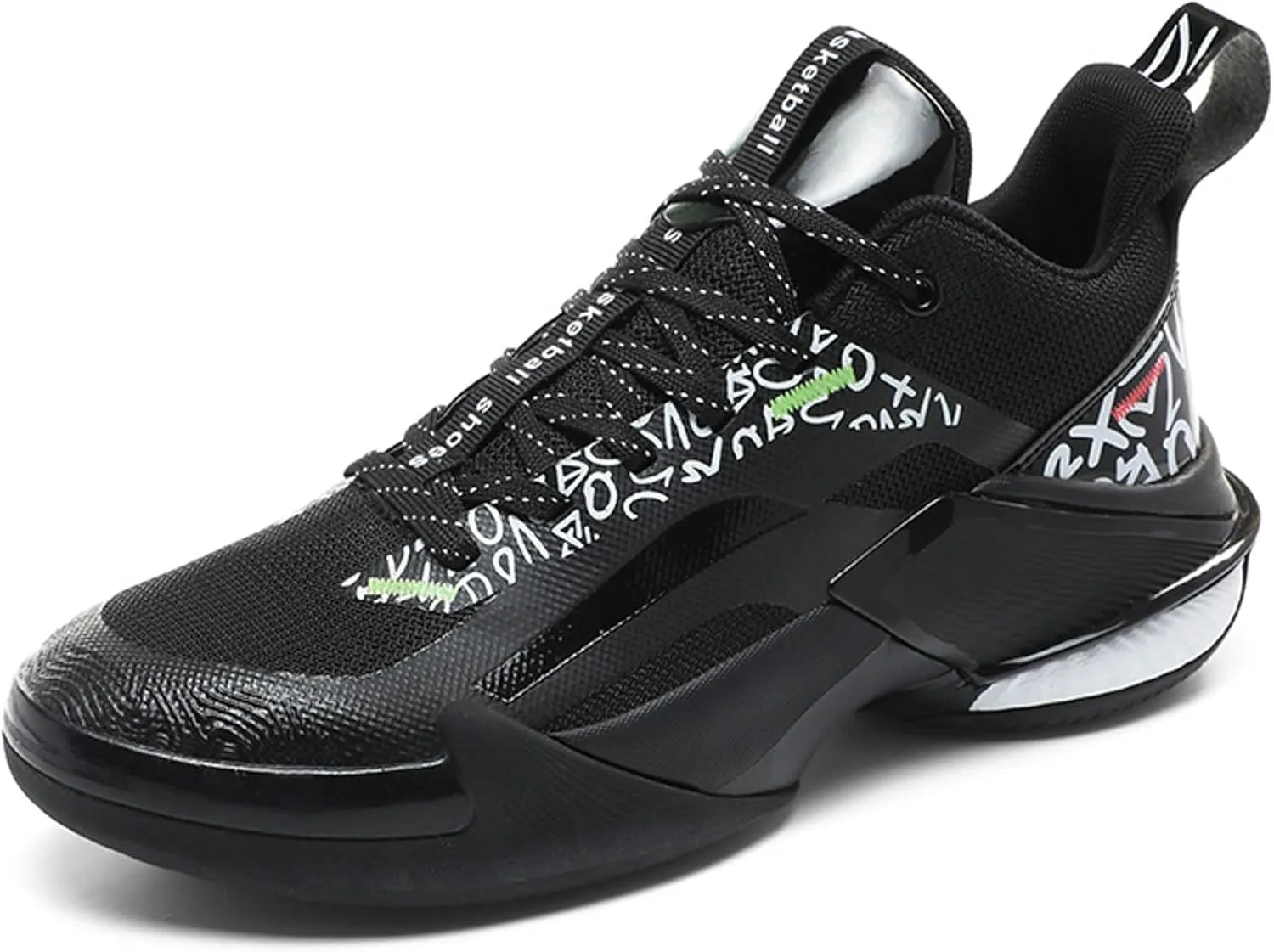 Lace Up Graffiti Fashionable Lightweight Casual Basketball Shoes Skateboarding Shoes for Men Women