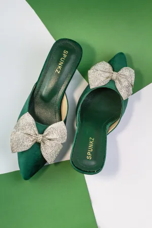 Lily Rhinestone Bow Slingback Pump