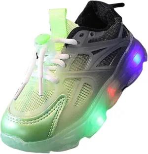 Little Boys Girls Light Up Shoes Breathable Lightweight Comfy Soft Running Trainer Tennis Sneakers for Toddler Kids
