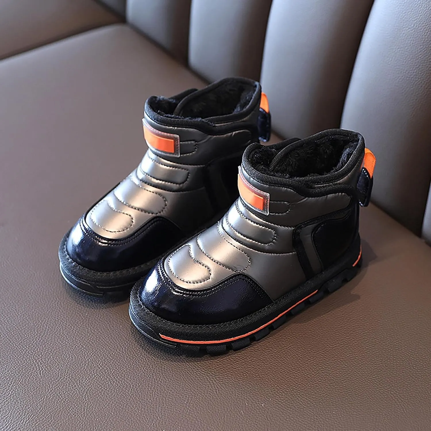 Little Kid Winter Girls Boys Ankle Boots Comfortable Warm Lined Casual Shoes Sports Shoes Outdoor Baby Walking Shoes