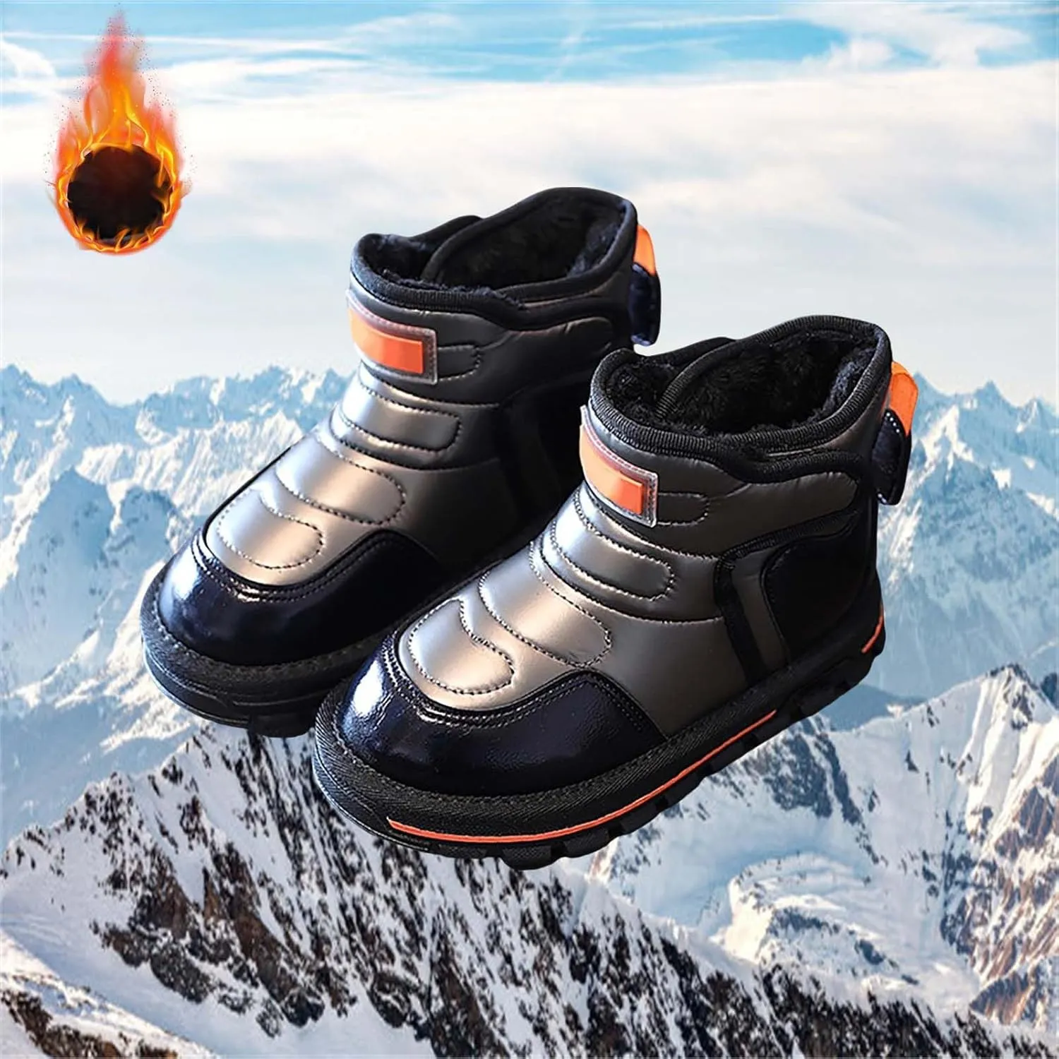Little Kid Winter Girls Boys Ankle Boots Comfortable Warm Lined Casual Shoes Sports Shoes Outdoor Baby Walking Shoes