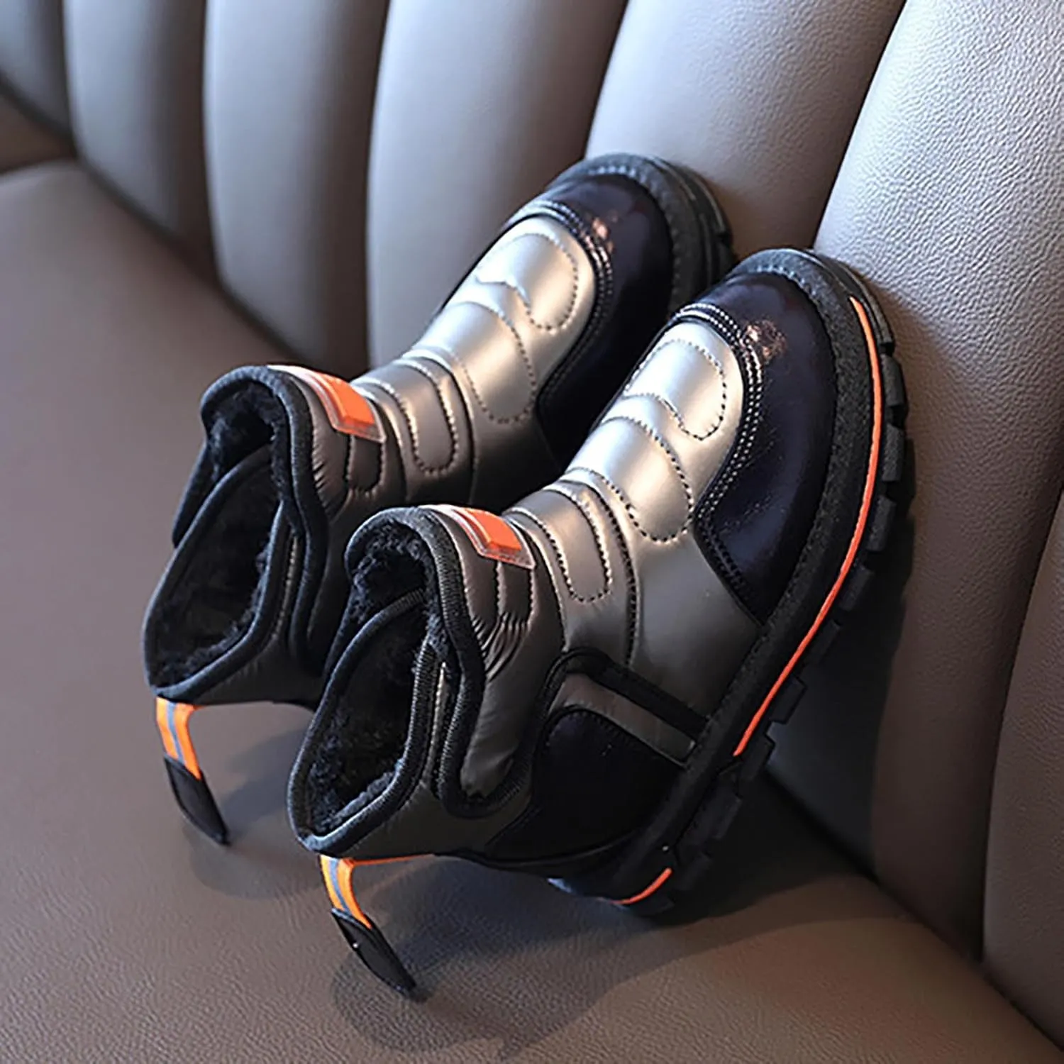 Little Kid Winter Girls Boys Ankle Boots Comfortable Warm Lined Casual Shoes Sports Shoes Outdoor Baby Walking Shoes