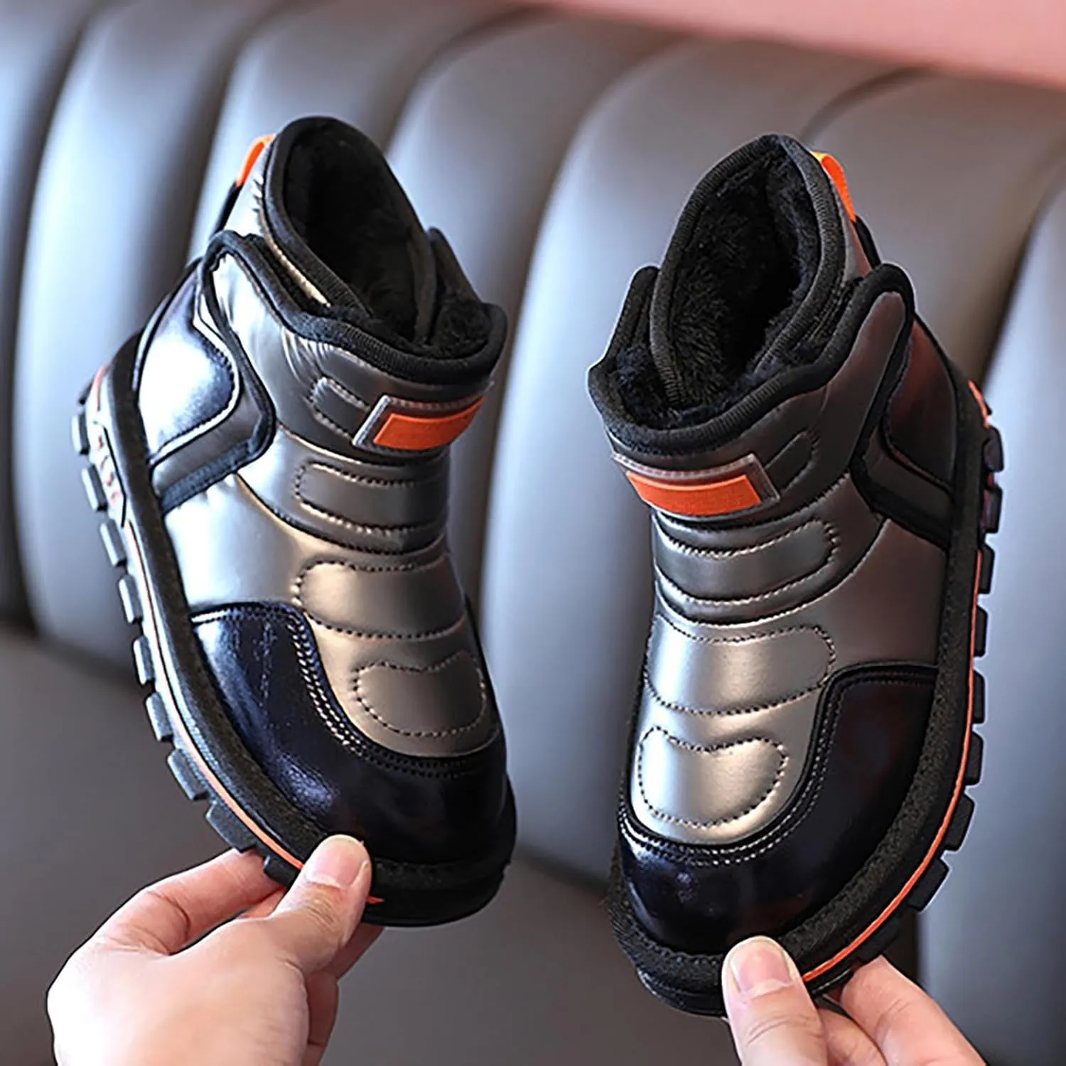 Little Kid Winter Girls Boys Ankle Boots Comfortable Warm Lined Casual Shoes Sports Shoes Outdoor Baby Walking Shoes