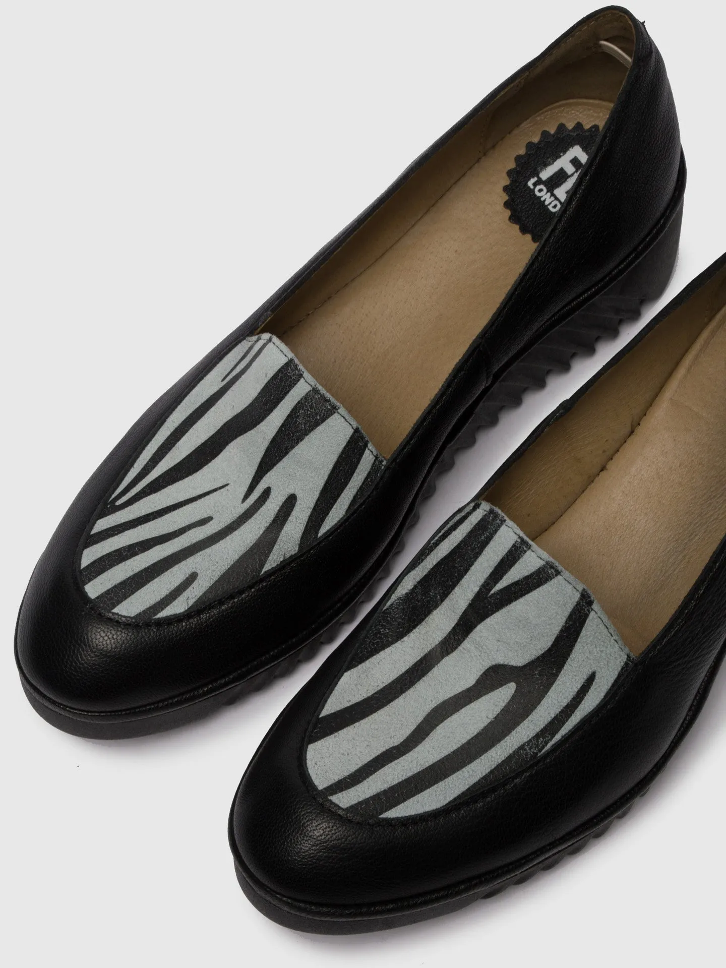 Loafers Shoes LUAN239FLY MOUSSE/ZEBRA BLACK/OFFWHITE