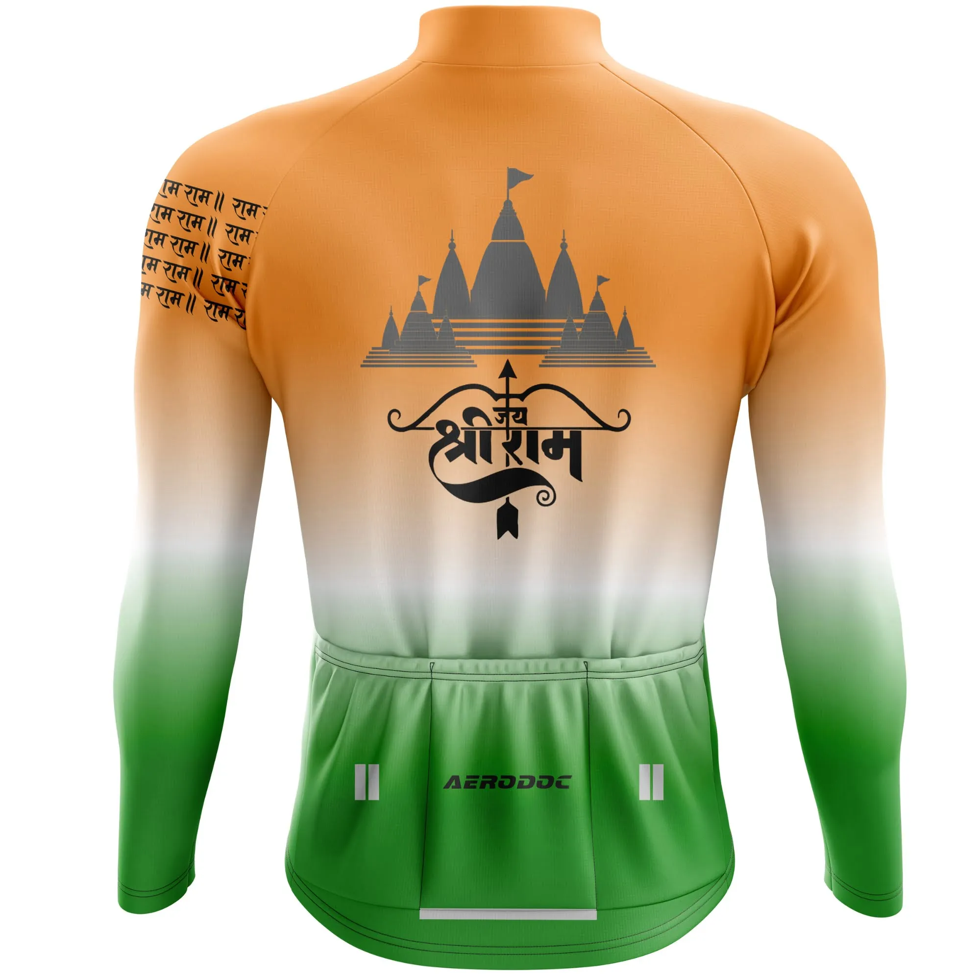 Lord Ram Inspired Cycling Kit  Tricolor Jersey & Gel Padded Bib Shorts