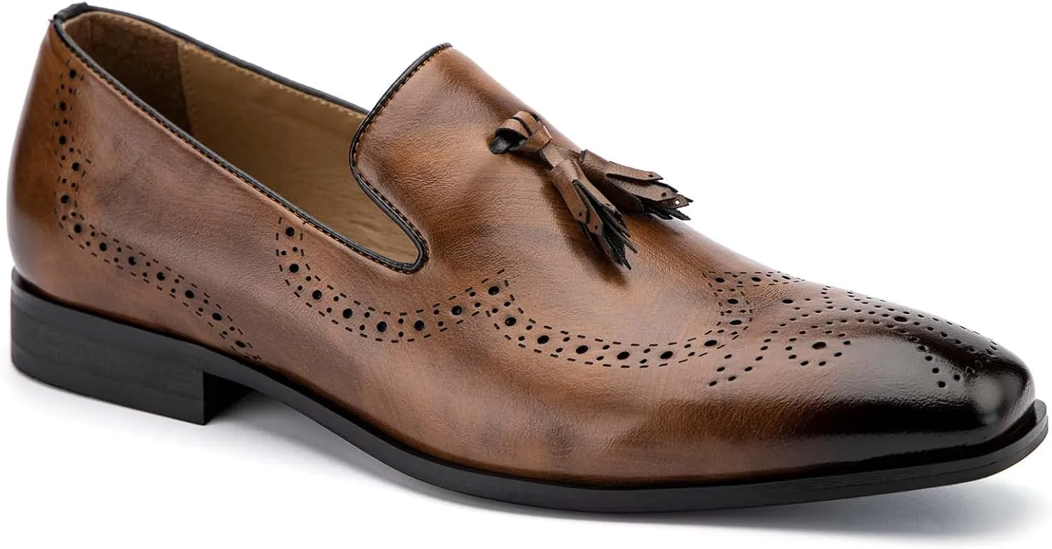 Meijiana Mens Loafers Wedding Dress Shoes Slip-On Loafers for Men Tuxedo Suit Shoes