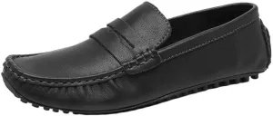 Men Prom Loafers Vegan Leather Vintage Outdoor Solid Color Low Top Classic Slip On