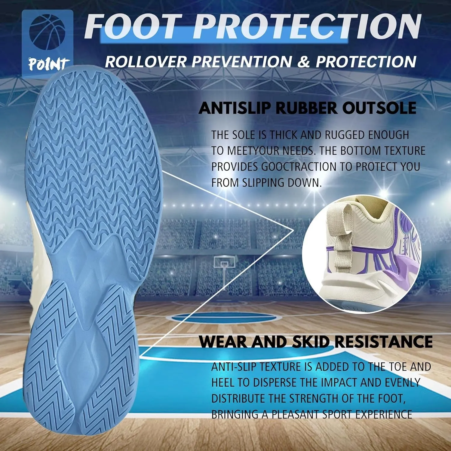 Men's Basketball Shoes are Breathable Fashionable Athletic Non Slip Wear-Resistant Training Boots