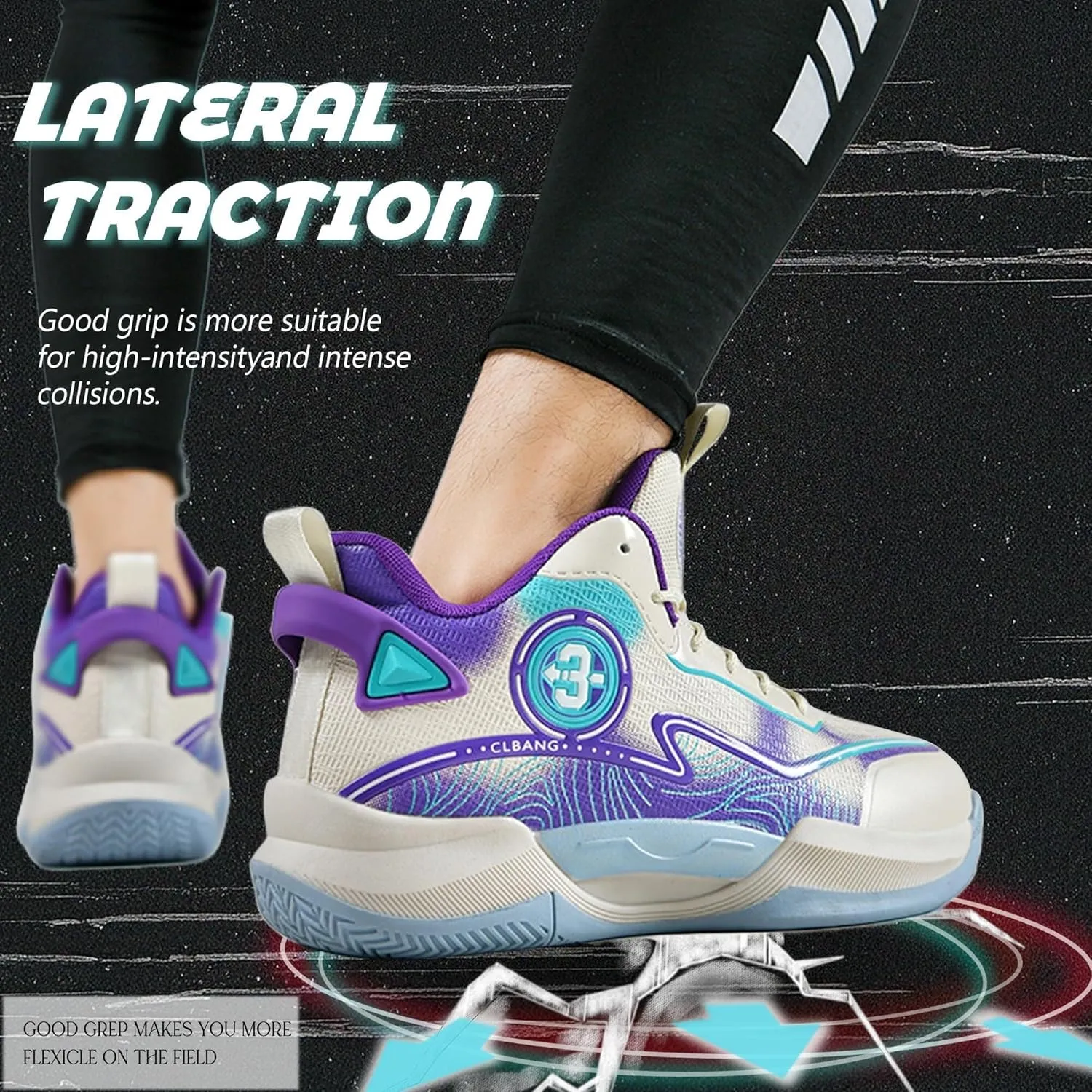 Men's Basketball Shoes are Fashionable Lightweight Wear-Resistant Shock-Absorbing Sports Training Boots