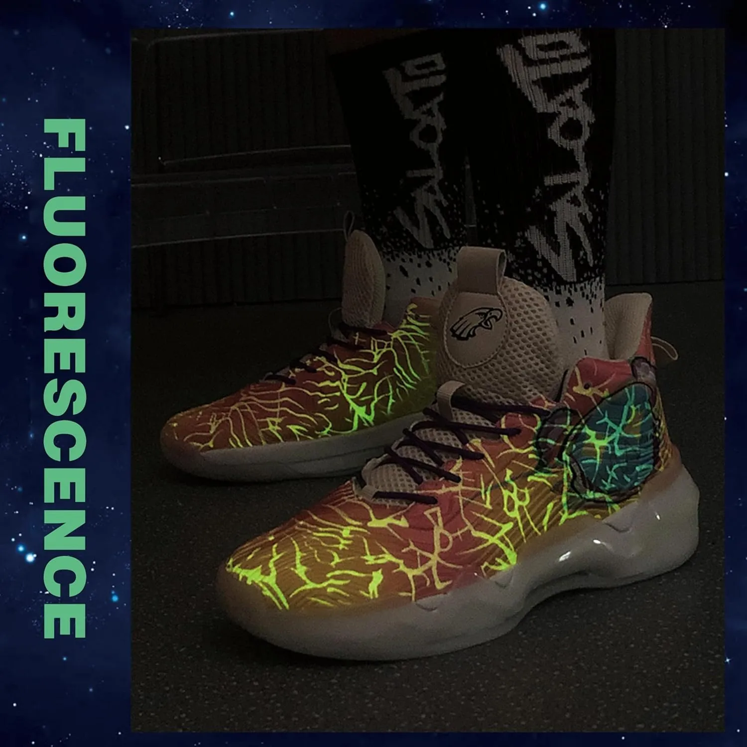 Men's Basketball Shoes High Top Anti Slip Shock-Absorbing Running Shoes Fashionable Durable Training Boots