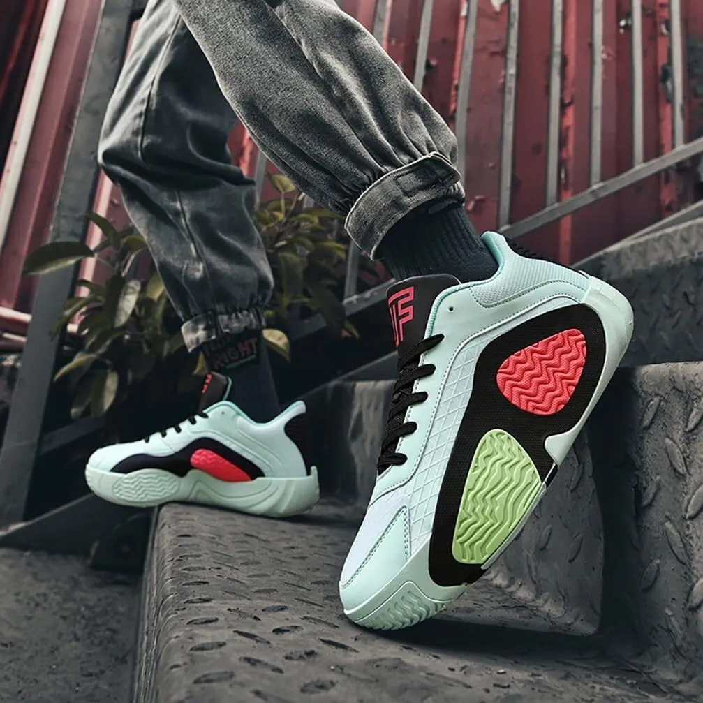 Men's Basketball Shoes High Top Lightweight Fashionable Anti Slip Breathable Sports Training Boots