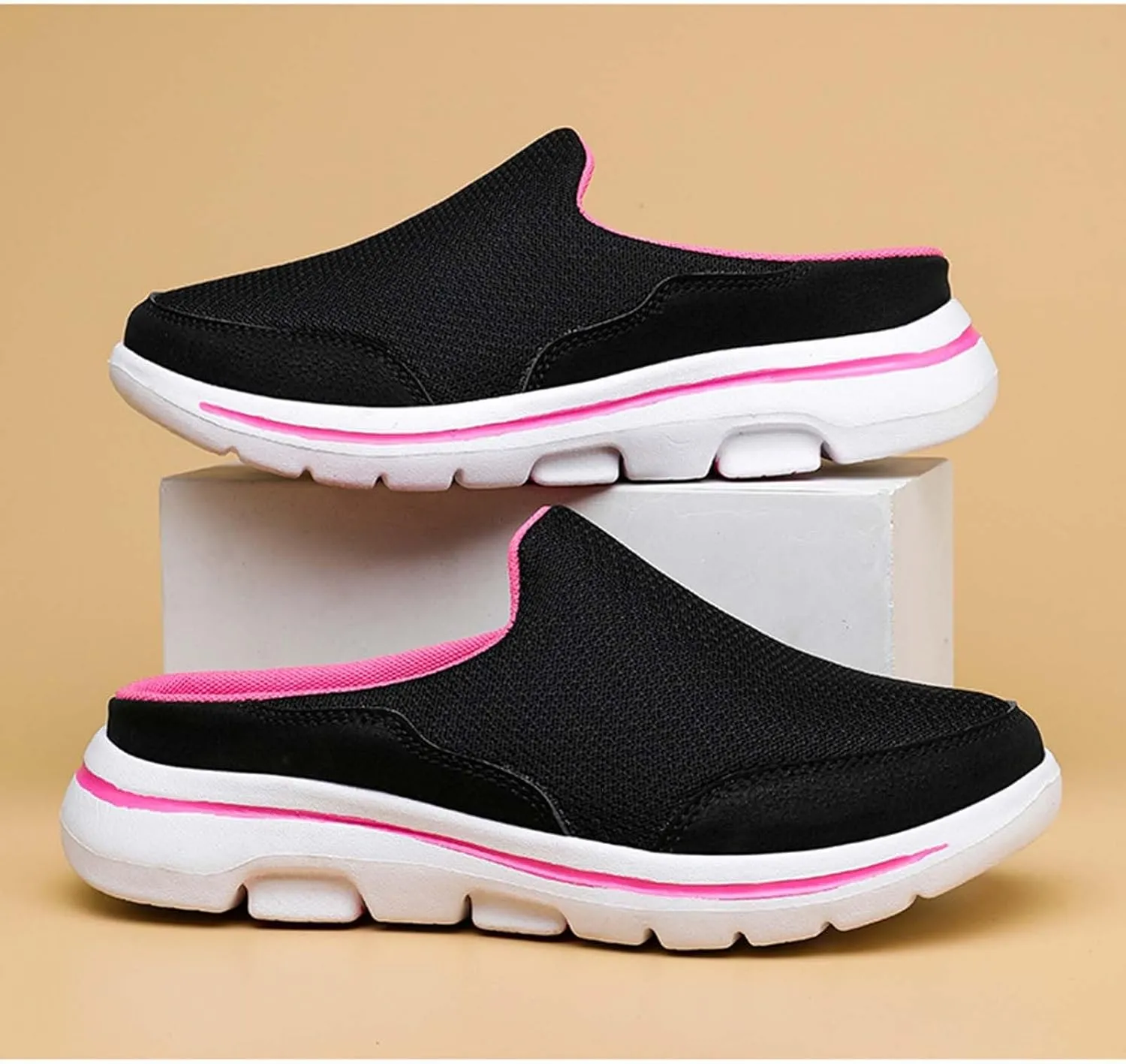 Men's Breathable Barefoot Shoes Soft Flat Soled Slip On Mesh Heelless Walking Shoes Business Casual Shoes