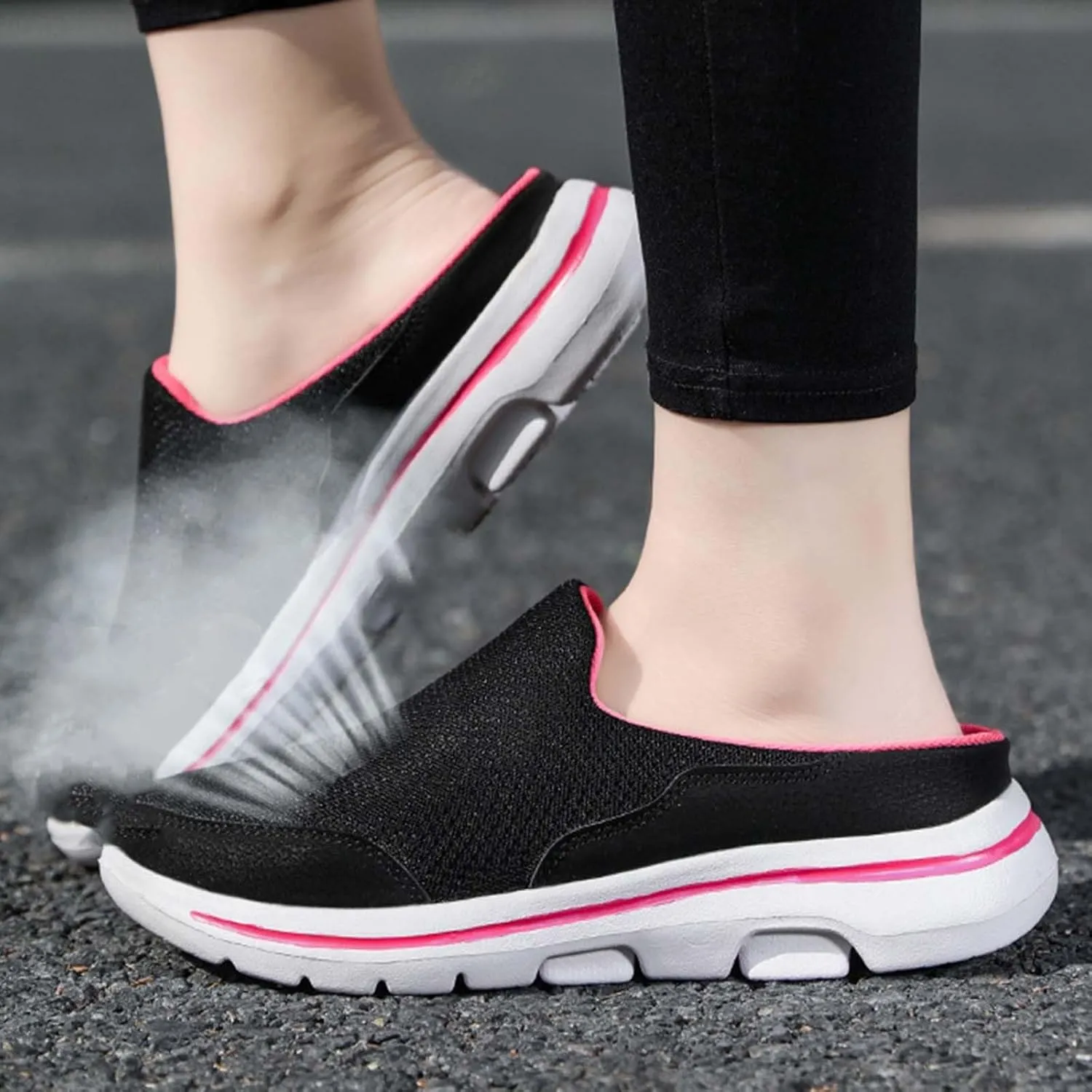 Men's Breathable Barefoot Shoes Soft Flat Soled Slip On Mesh Heelless Walking Shoes Business Casual Shoes