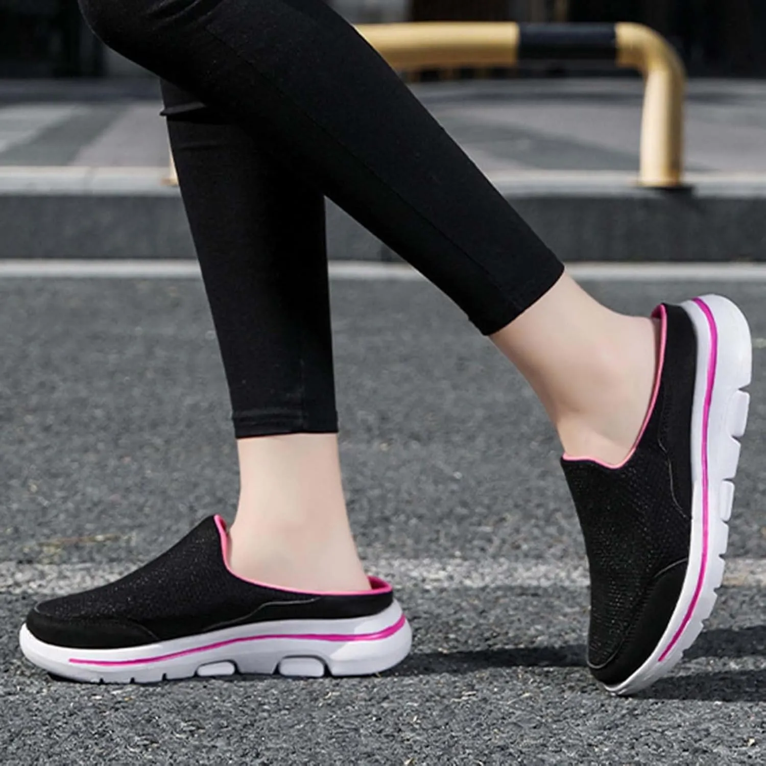 Men's Breathable Barefoot Shoes Soft Flat Soled Slip On Mesh Heelless Walking Shoes Business Casual Shoes