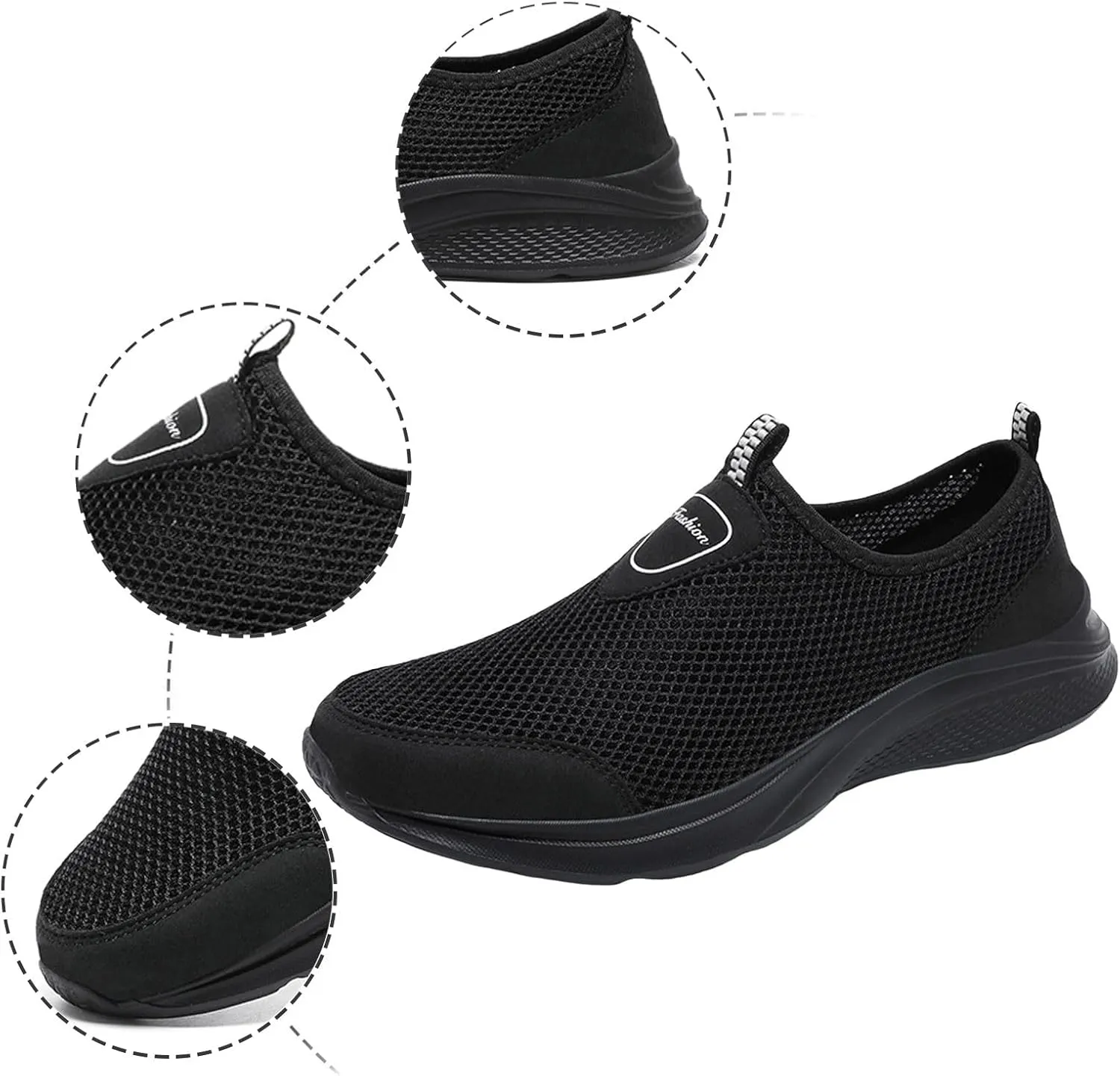 Men's Hollow Mesh Sports Shoes Fashionable Breathable Walking Shoes Comfortable Barefoot Minimalist Shoe
