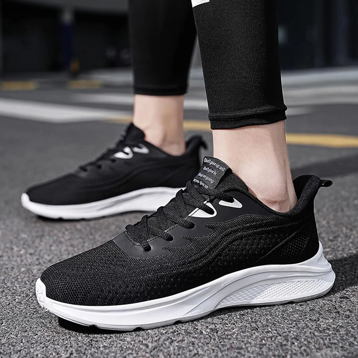 Men's Lightweight Cushion Sneakers Lightweight Breathable Slip On Running Shoe Men's Arch Support Insole Shoes