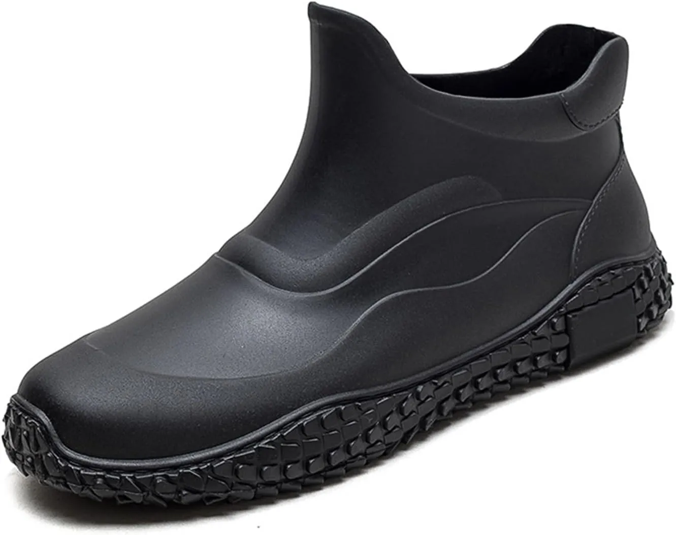 Men's Mid Waterproof Rain Boots Outdoor Lightweight Breathable Camping Mountaineering Shoes Ankle Chelsea Boots