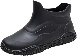 Men's Mid Waterproof Rain Boots Outdoor Lightweight Breathable Camping Mountaineering Shoes Ankle Chelsea Boots