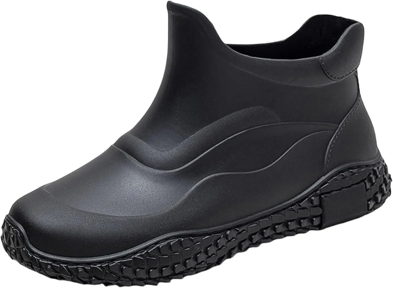 Men's Mid Waterproof Rain Boots Outdoor Lightweight Breathable Camping Mountaineering Shoes Ankle Chelsea Boots