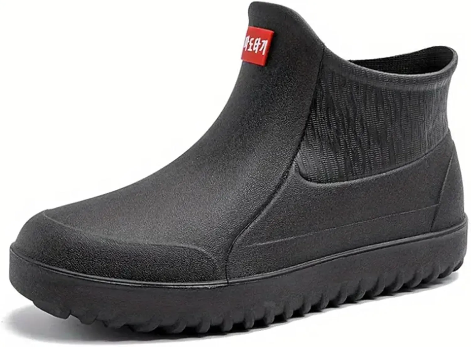 Men's Short Tube Slip On Rain Boots Outer Neoprene Boots Hiking Rain Boots Fishing Boots Water Proof Rain Boots