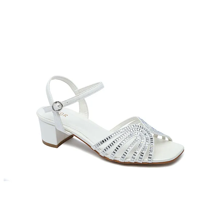 Metallic Strappy Block Heel HL 169